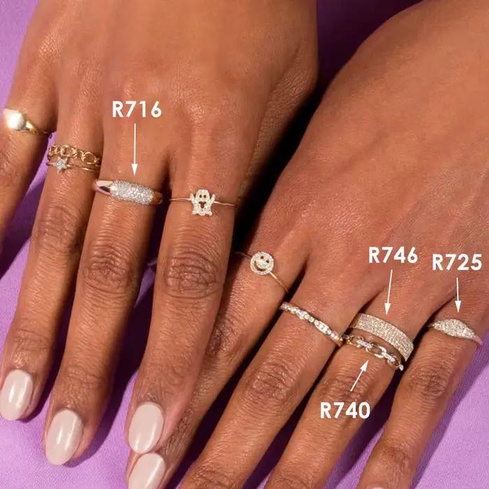 Bague à empiler délicate minimaliste pour femmes