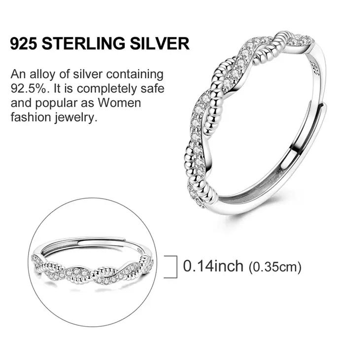 Bagues ouvertes torsadées en argent Sterling 925 originales pour femmes et filles, bijoux cadeaux d'anniversaire