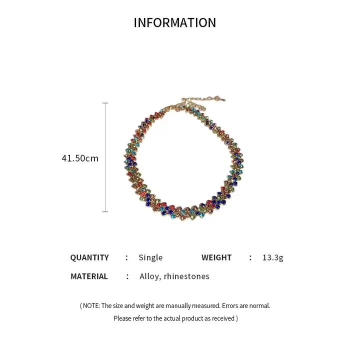 Collier Ras du Cou en Strass Brillants pour Femme