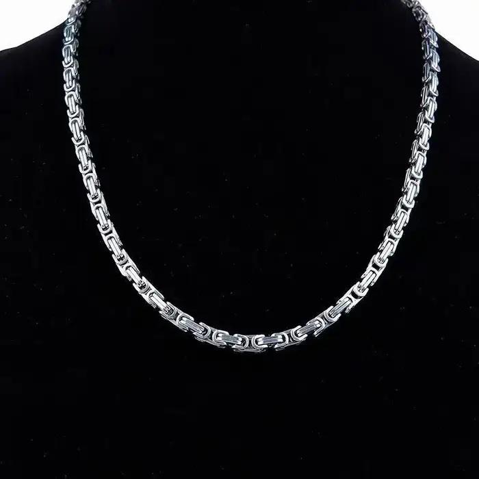 Colliers classiques magnifiques en argent massif de 50CM