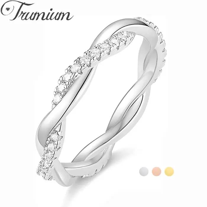 Alliance de fiançailles en cuivre plaquée argent sertie de zirconium pour femmes, occasions spéciales, engagement romantique
