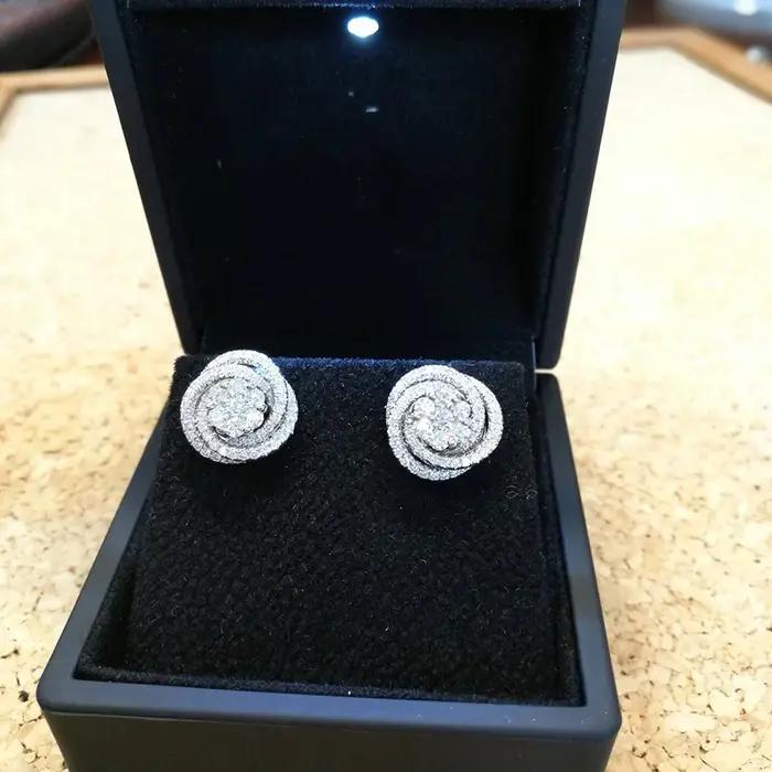 Huitan – boucles d'oreilles fantaisie en zircone cubique pour femmes
