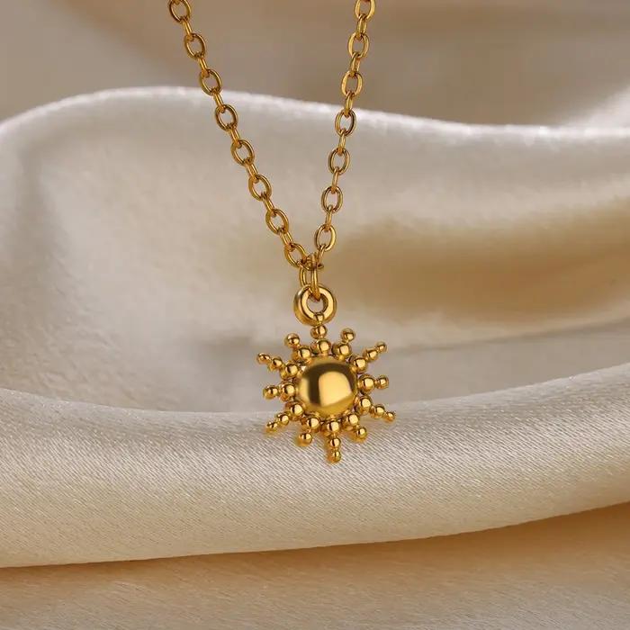 Collier géométrique en acier inoxydable pour femmes
