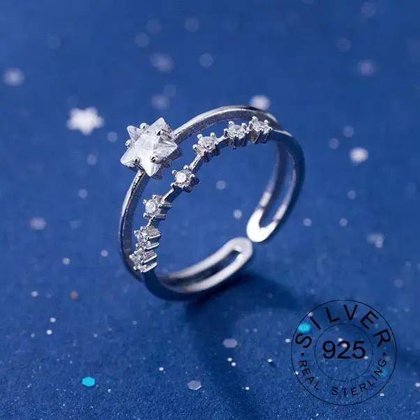 Bagues en argent Sterling 925 et Zircon pour femmes, bijoux fins géométriques, anneau CZ géométrique