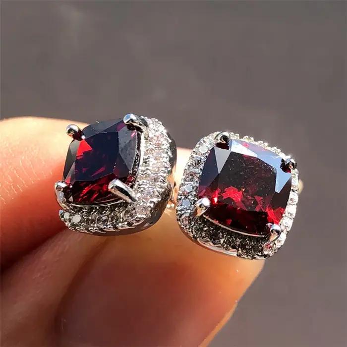 Boucles d'oreilles de luxe en pierre jaune rose pour femmes