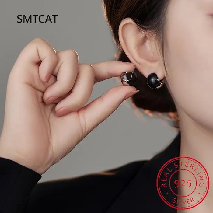 Boucles d'oreilles de luxe en argent Sterling 925