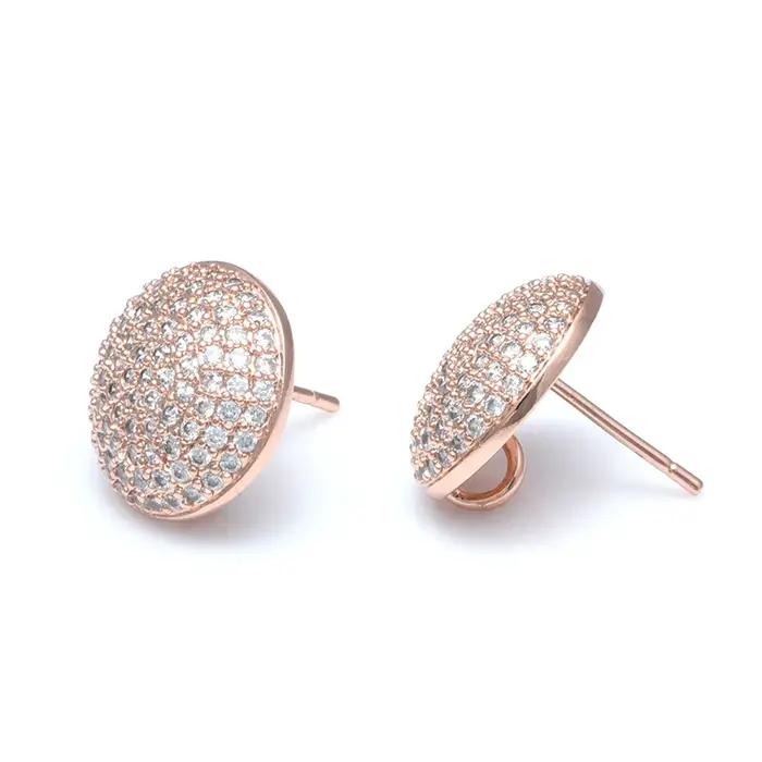 Boucles d'Oreilles en Plaqué Or 18K de 12mm/14mm pour Femme, Accessoires de Bijoux Intemporels et Luxe Occasions Spéciales