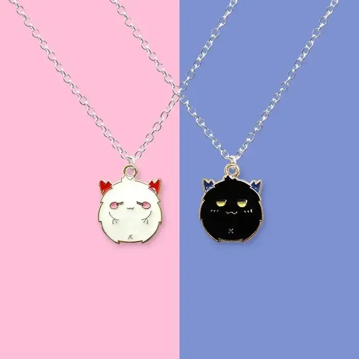 Collier avec pendentif en forme de fantôme diable pour Couple