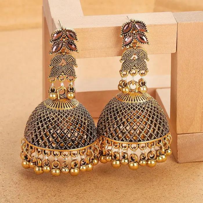 Boucles d'oreilles ethniques couleur or pour femmes