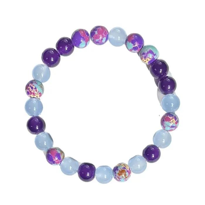 1 pièce/Bracelet paix d'esprit en jaspe impérial et améthyste