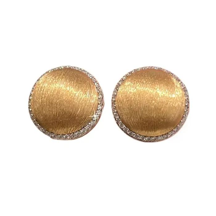 Boucles d'oreilles rondes classiques haut de gamme pour femmes