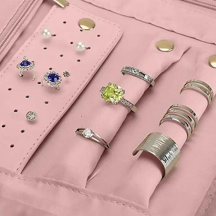 Rouleau de rangement pour bijoux de voyage - Pochette pliable pour bracelets