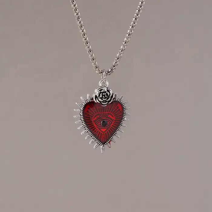 Collier rock personnalisable avec plaquage rhodium pour homme femme style hiphop punk grunge occasion spéciale