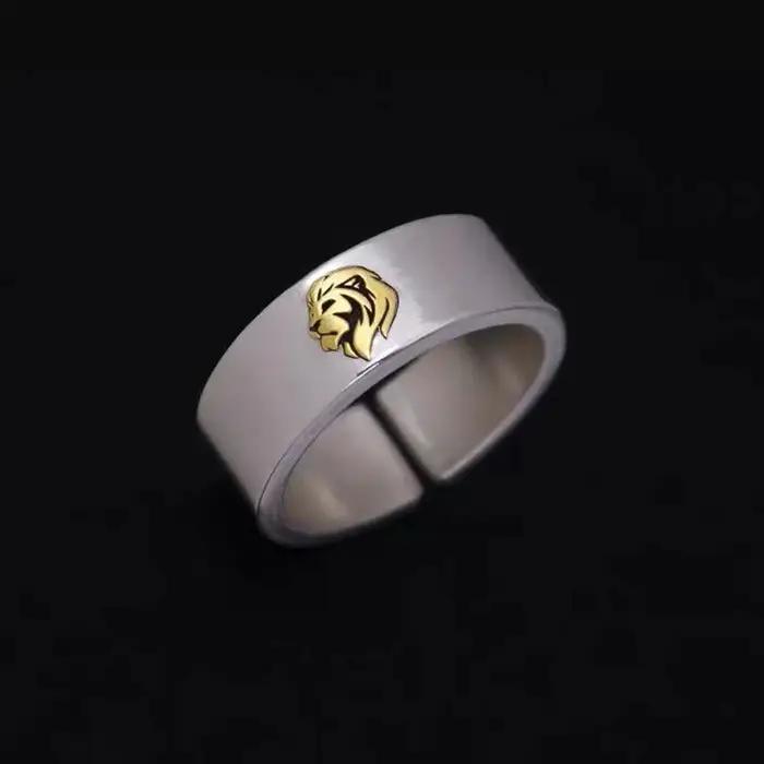 Bague punk en cuivre avec motif lion pour hommes et femmes, alliance de mariage élégante et forte pour occasions spéciales