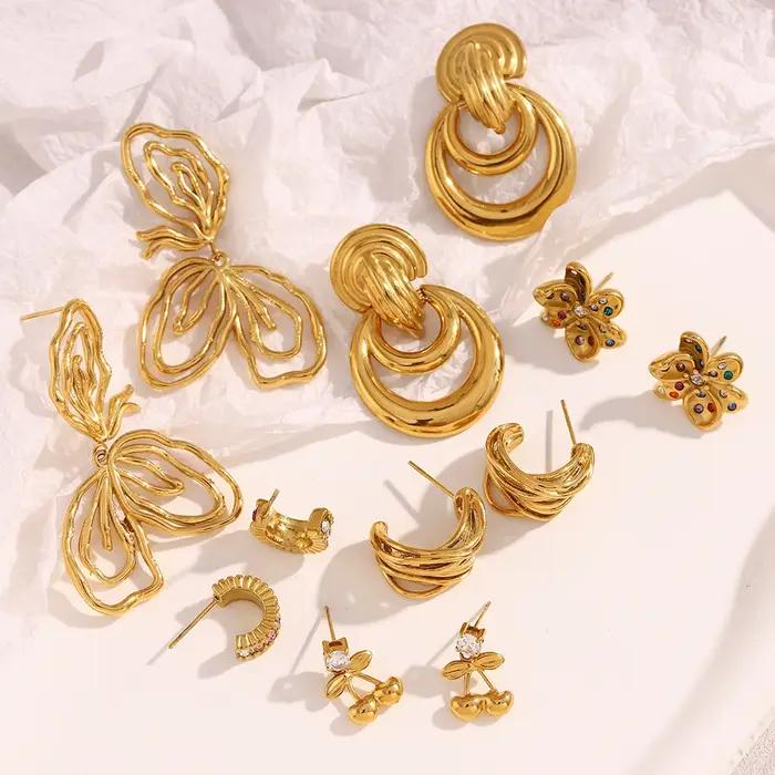 E.B.belle – boucles d'oreilles créatives en forme de C pour femmes