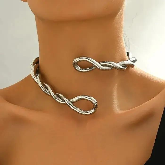 Vinatge – collier géométrique pliable à longue chaîne pour femmes