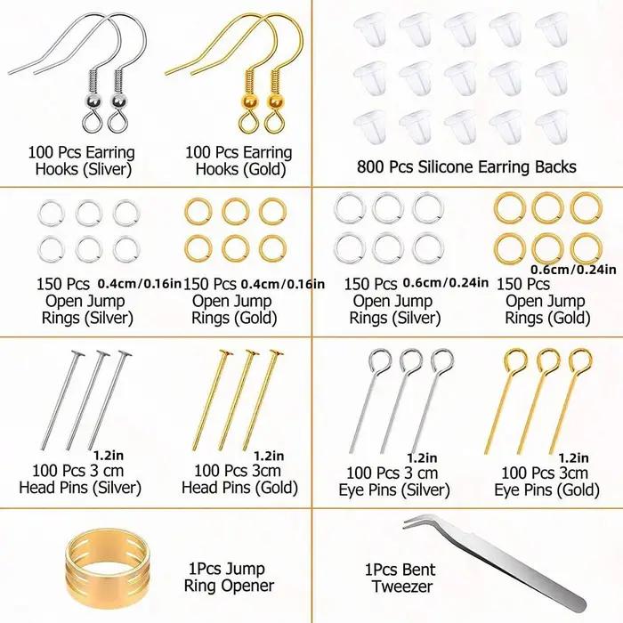 Kit de fabrication de boucles d'oreilles hypoallergéniques