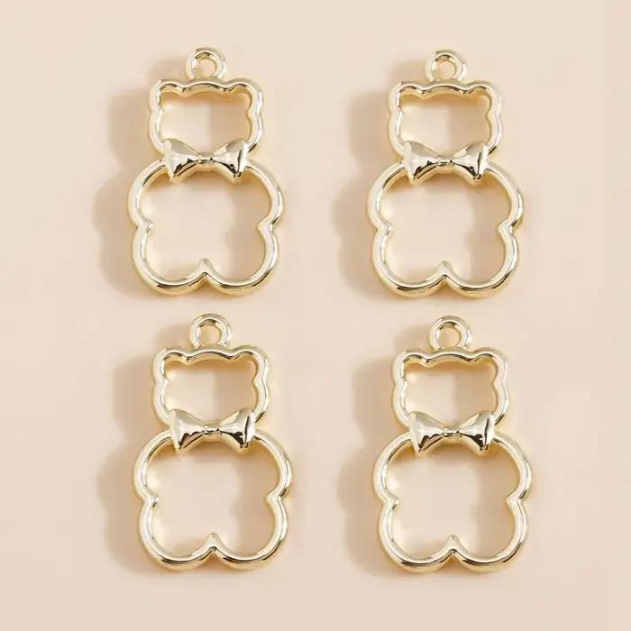 Charme ours Leslie-Breloques plaqué or pour bijoux DIY et création de bijoux personnalisés pour femmes