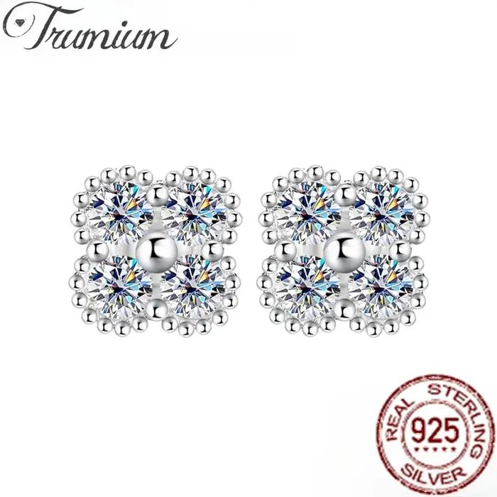 Trumium – boucles d'oreilles en Moissanite 1