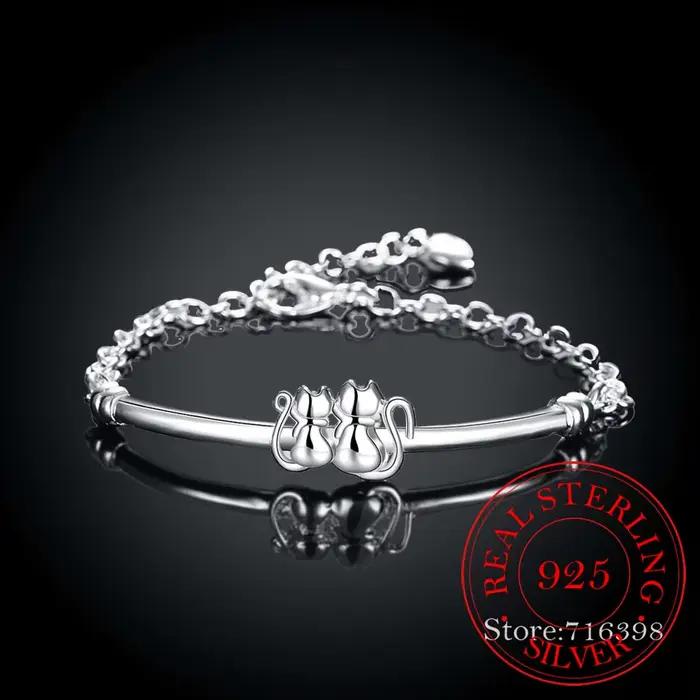 Bracelets en argent sterling 925 serti de zircone cubique et cristal pour femmes et hommes occasions spéciales