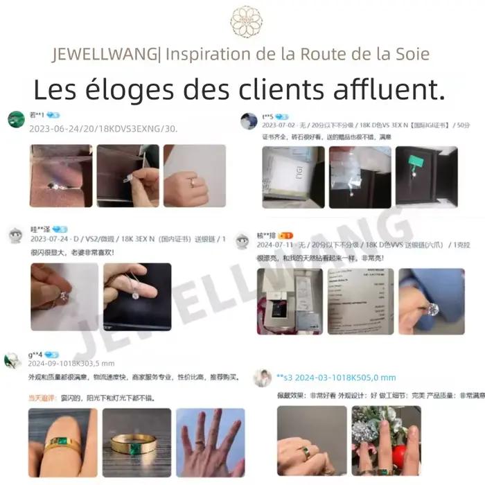Bague en rubis cultivé en laboratoire JEWELLWANG