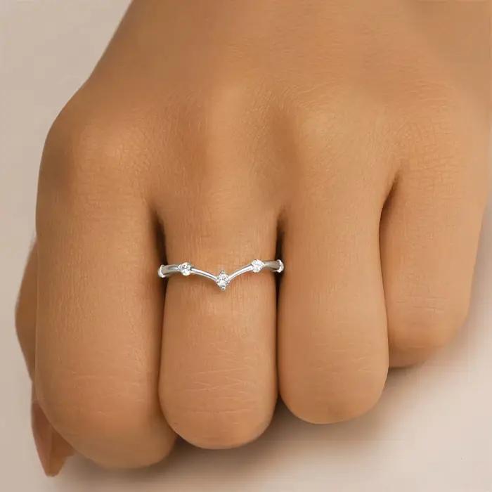 Bague réglable en argent sterling 925 motif croix zircon éclatant couleur or jaune clair pour femme style vintage et bohème