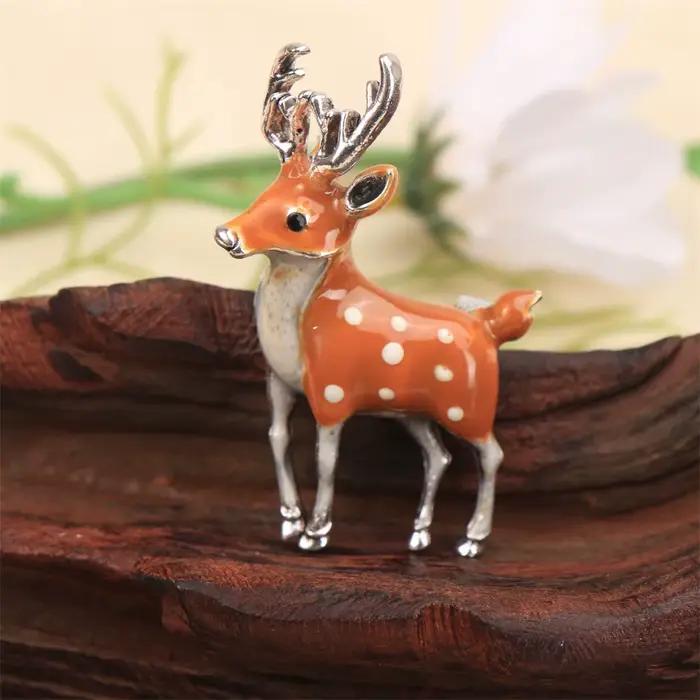 Broche de luxe baroque, magnifique motif animal cerf sika, pour hommes et femmes, accessoires de bij