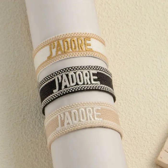 JADORE lettre brodé tricoté Bracelet gland dames tissé Bracelet transfrontalier à la main bijoux acc