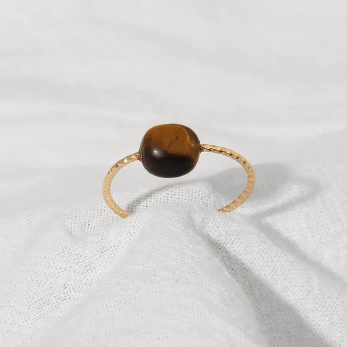 Bagues en pierre naturelle pour femmes élégantes - Style classique et casual - Cadeau parfait pour les occasions spéciales