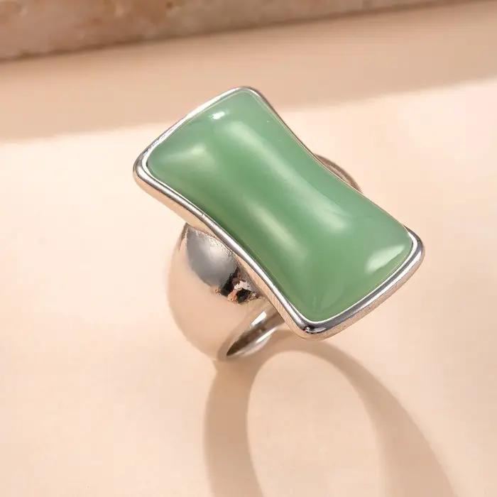 Bague de cocktail en zircon semi-précieux style néo-gothique personnalisable pour femmes et hommes occasions spéciales mariage fiançailles
