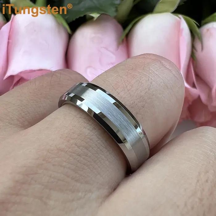 ITungsten-Bague en Carbure de Tungstène pour Homme et Femme