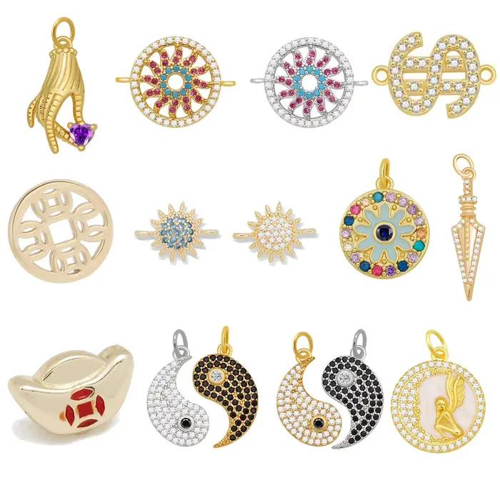 Zunderes-Pendentif à breloque plaqué or pour collier et bracelet