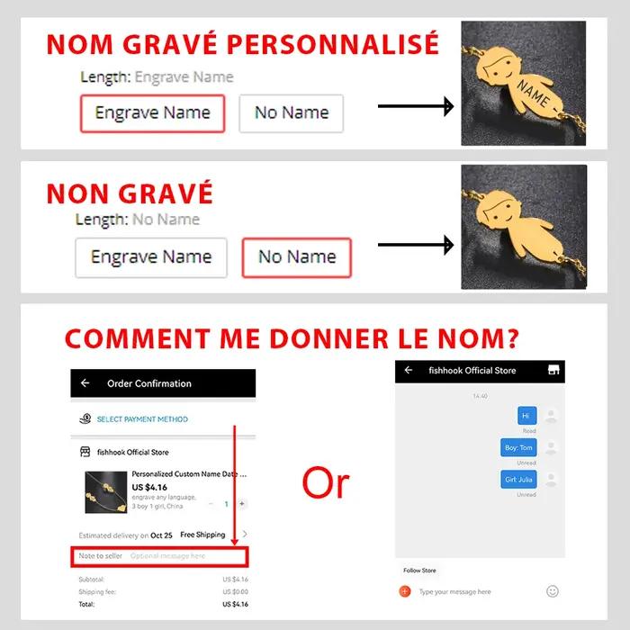 Collier Personnalisé en Acier Inoxydable avec Chaîne de Maillons et Pendentif Cœur pour Hommes Femmes Occasions Spéciales Présent Nom Gravé