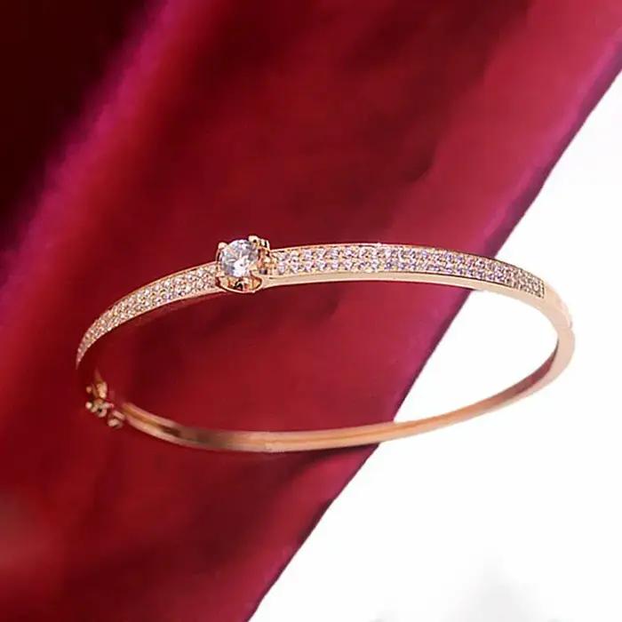 Bracelet classique plaqué or Rose clair pour femmes