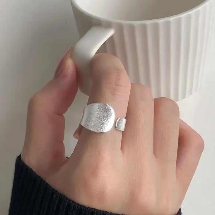 Bague de cocktail en cuivre anenjery pour femmes style moderne design géométrique ajustable pour soirée anniversaire mariage banquets cadeau spécial