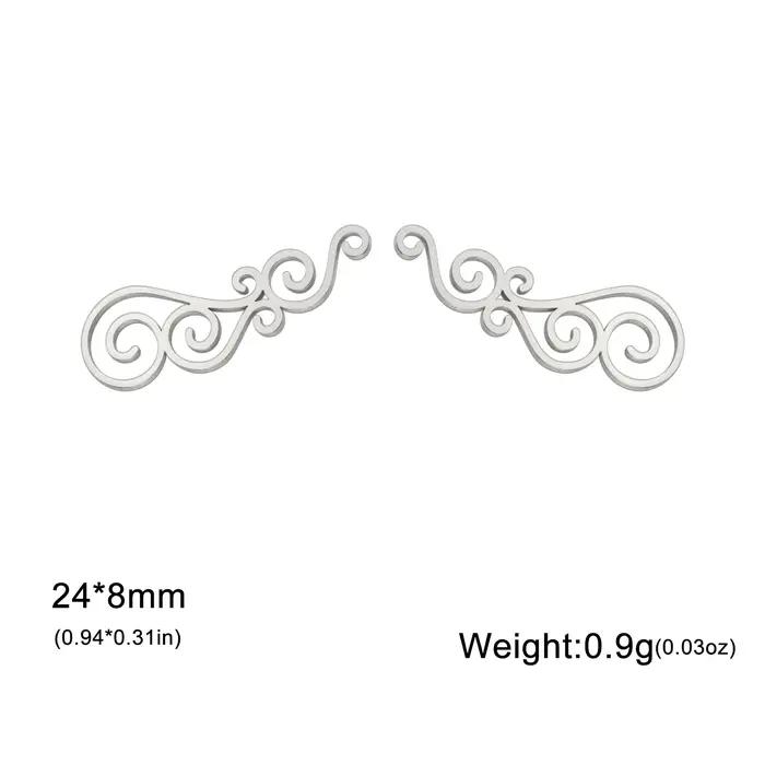 Unift Boucles d'oreilles spirales florales en filigrane pour femmes, en acier inoxydable, bijoux ten