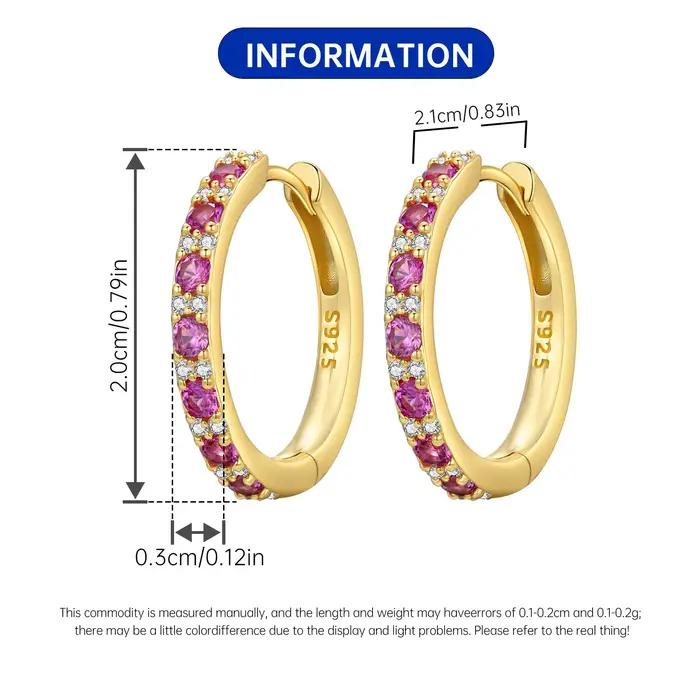 Boucles d'oreilles en argent sterling avec design de zircon rose pour femmes, bijoux originaux pour les occasions spéciales