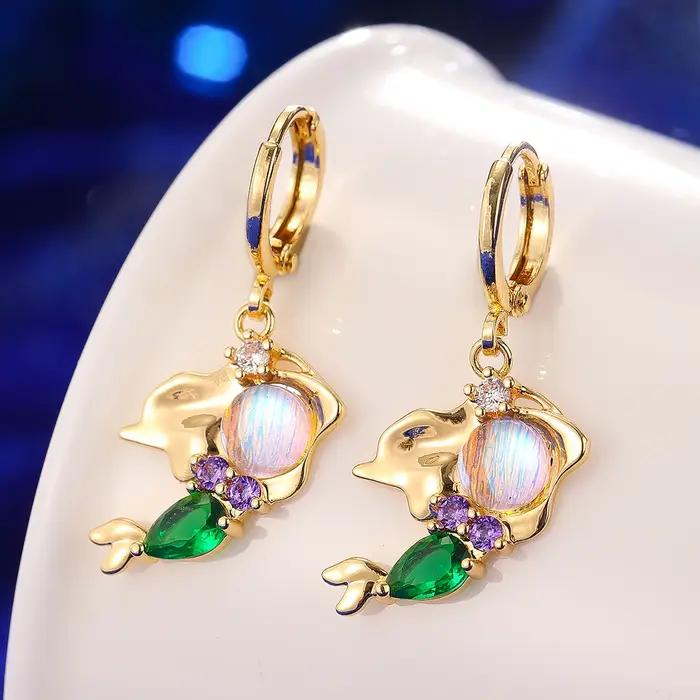 Boucles d'oreilles pendantes en cuivre Little Princess, Sweet and Romantic, Seven, Cadeaux de vacanc