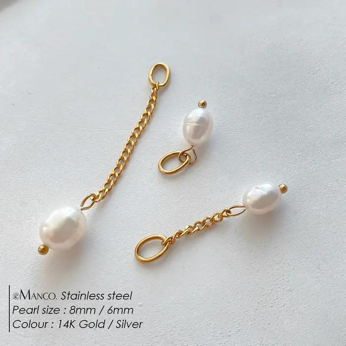 EManco – pendentif en perles en acier inoxydable