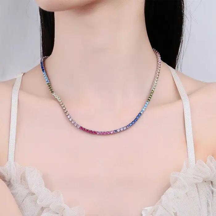 YLMyself – collier de Tennis en argent Sterling 925