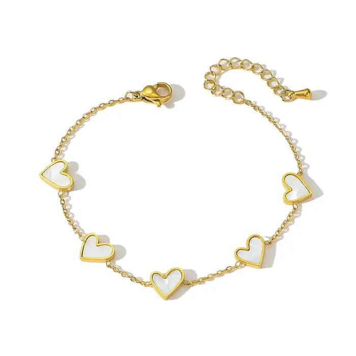Bracelet romantique en forme de cœur pour femmes