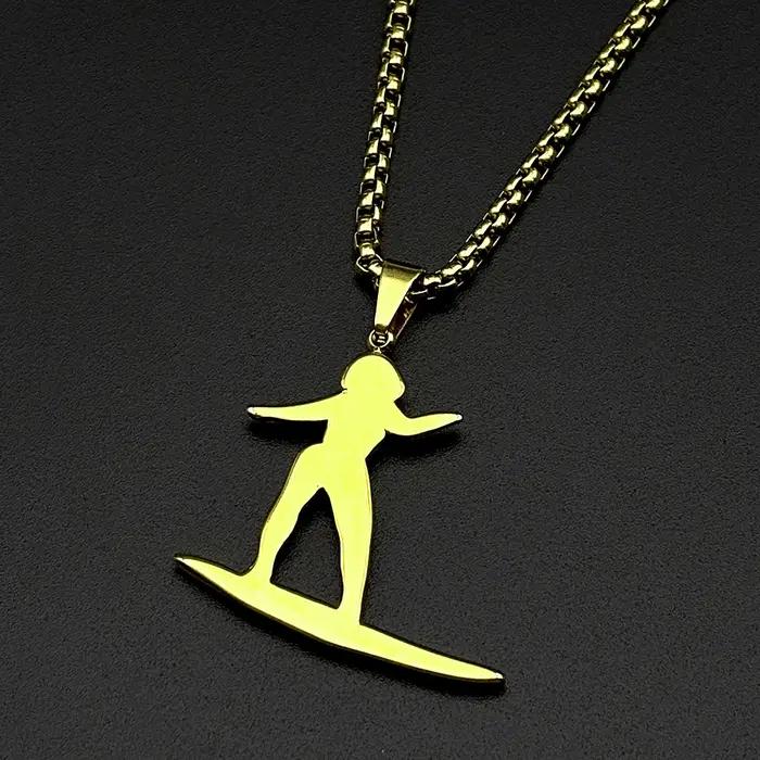 Collier pendentif planche de surf pour les amateurs de plage et d'océan