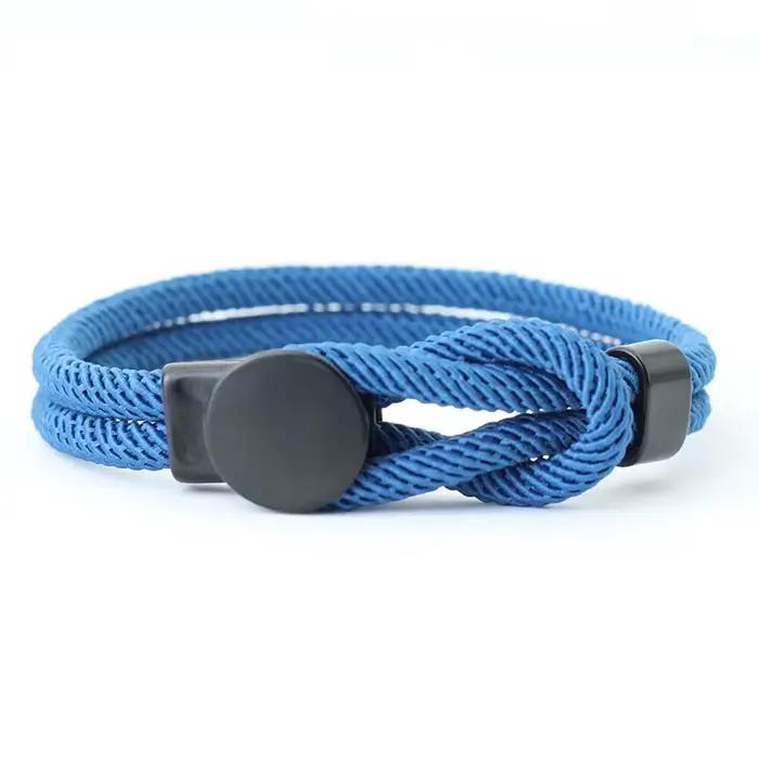 Punk hommes corde Bracelet main loisirs accessoires 4mm cordon Bracelet cadeau pour mari petit ami C