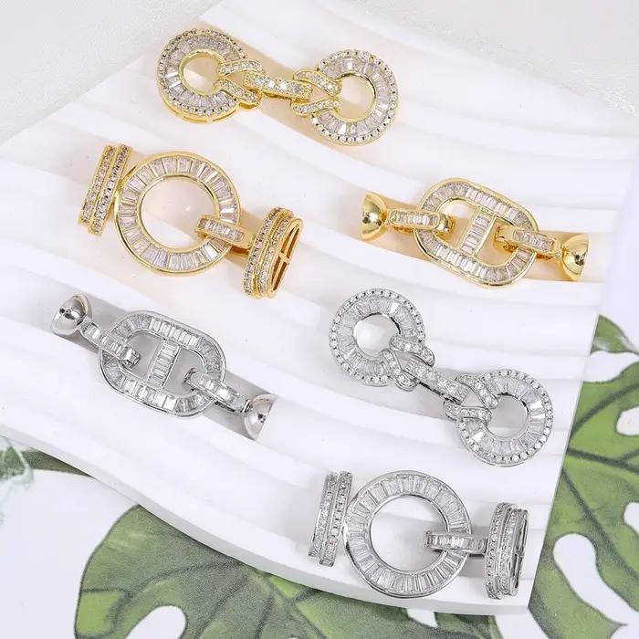 Juya 18K véritable plaqué or fabrication de bijoux montages à la main créatif connecteur attaches perle perles fermoirs accessoires fournitures