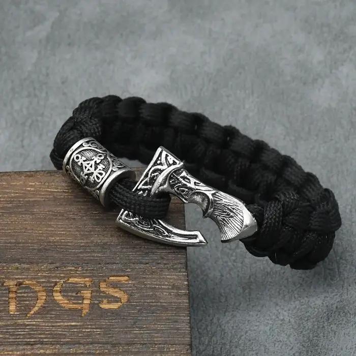 Bracelets en perles Runes Viking Nordiques Trinité pour Hommes