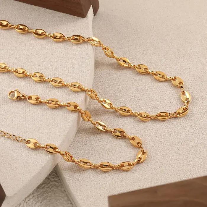 Collier pendentif en forme de grain de café pour femme et homme