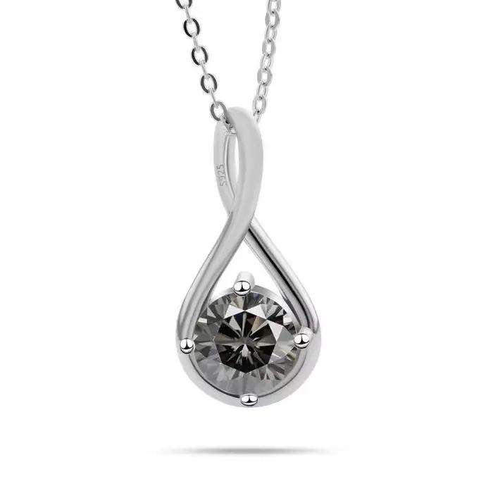 JoiasHome – collier Moissanite 2CT, 100% argent Sterling 925, Design minimaliste, certifié GRA, bijoux fins pour femmes