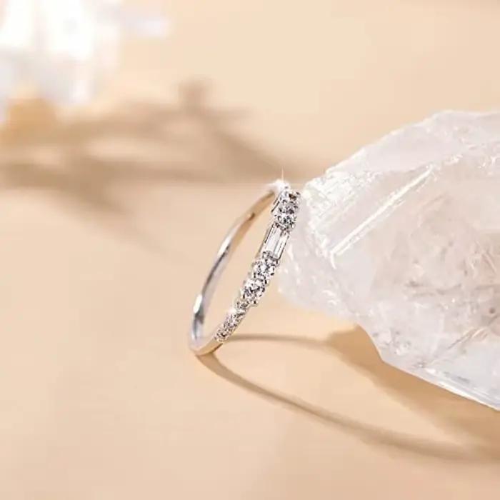 Monkton-Bague minimaliste en argent pour femme, bijou de fiançailles et de mariage, haute qualité
