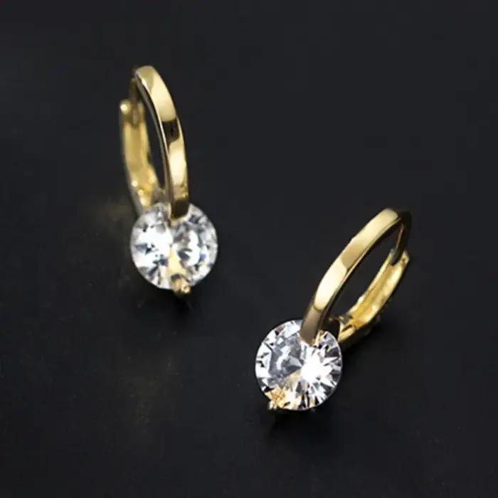 Ane1ct-Boucles d'Oreilles D Moissanite pour Femme et Fille