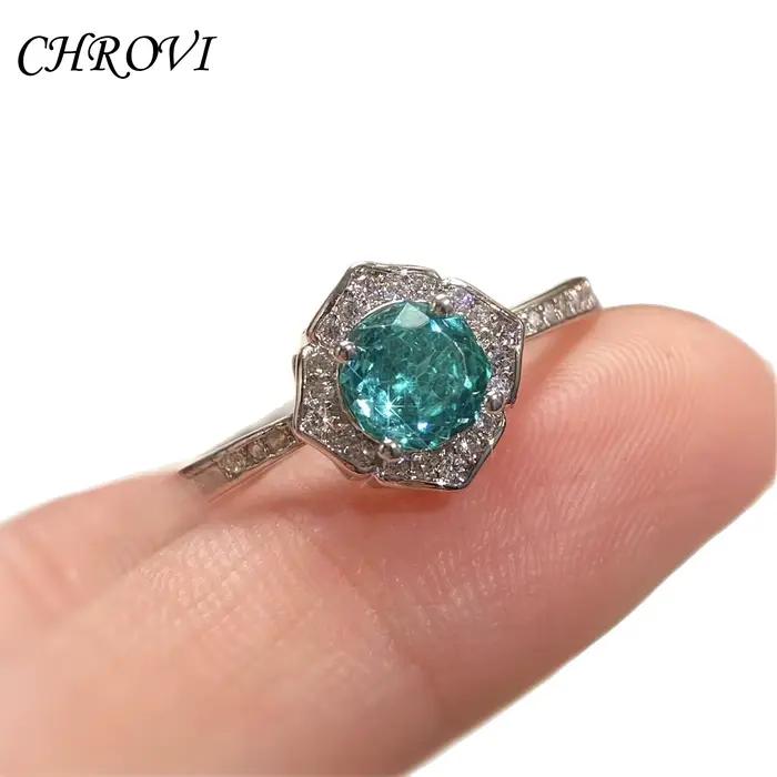 Bague ouverte en argent pur 925 avec rose du millénaire